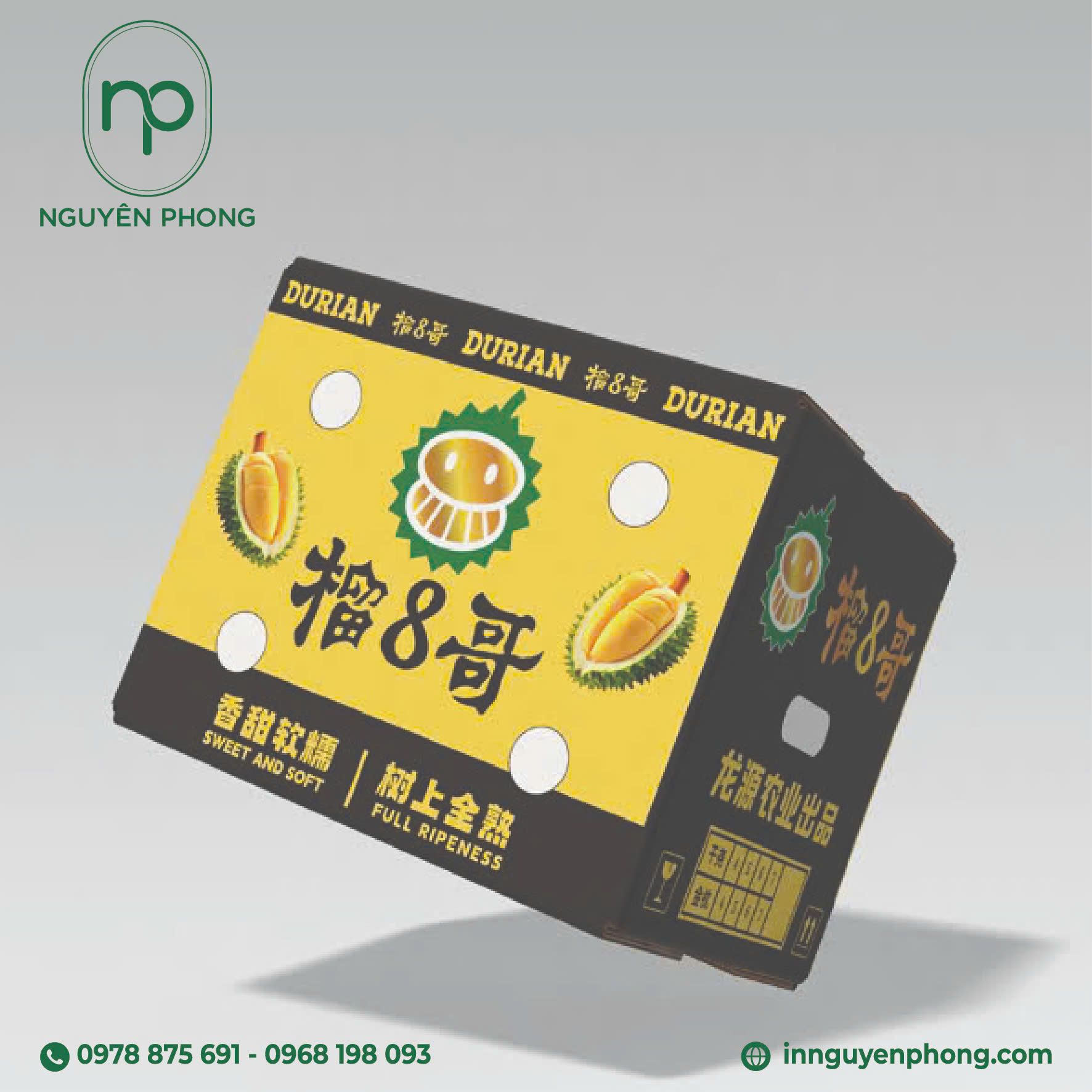 Hộp sầu riêng giúp sản phẩm trở nên bắt mắt hơn